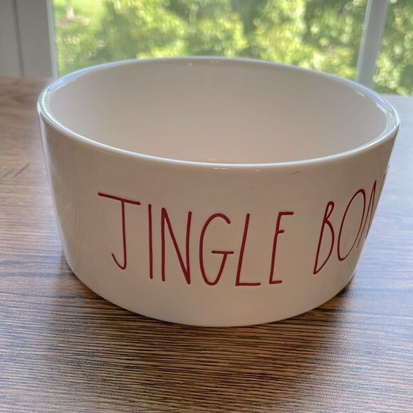 Rae Dunn JINGLE BONES Dog Bowl. Christmas. - Picture 2 of 8